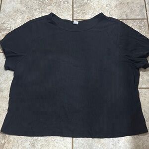 Old Navy Black Ribbed Crop Top